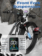 GAMVIRE 26'' V7 2000W Peak 2500W 52V 32AH Fat Tires Electric Snow Bike