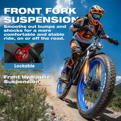 GAMVIRE 24" V7PRO Dual Motors Fat tires 4000W Peak 5000W 52V 32AH All Tarrain Electric Bike